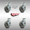 Service Caster 8 Inch SS Thermoplastic Caster Set with Roller Bearing 4 Brake 2 Swivel Lock SCC SCC-SS30S820-TPRRD-TLB-BSL-2-TLB-2 - alternate 4